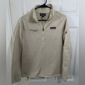 Patagonia Beige Fleece Quarter-Zip